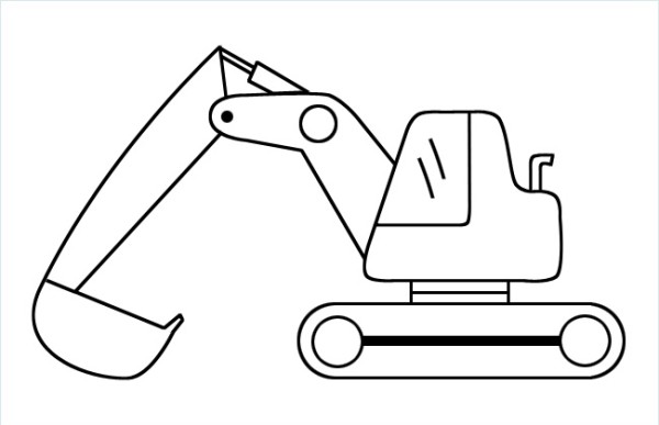 Excavator simple strokes picture