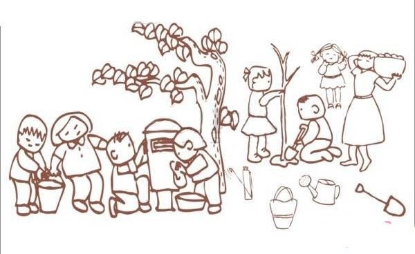 Hand-drawn May 1st Labor Day simple drawing pictures: We work together