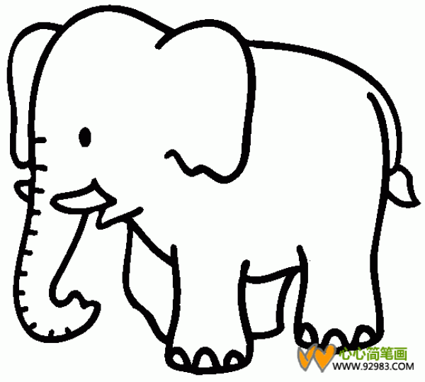 Elephant simple drawing_elephant simple drawing picture