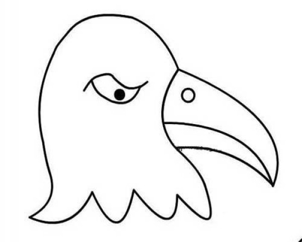 Eagle head simple drawing picture