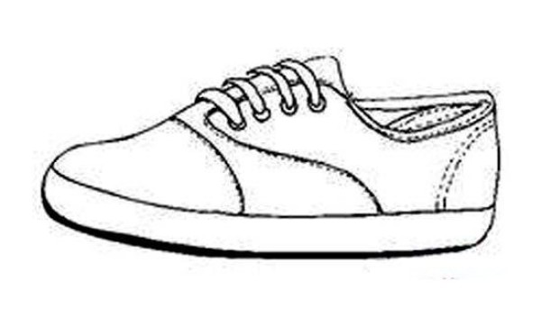 Simple drawing pictures of casual sneakers