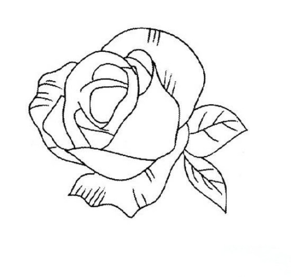 Childrens simple drawing pictures of roses