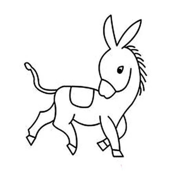 A complete collection of pictures of childrens simple drawings of donkeys