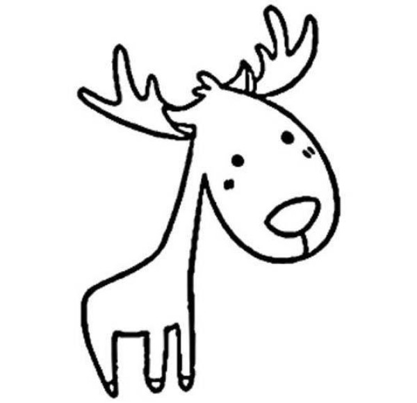 A complete collection of simple drawing pictures of childrens cartoon deer