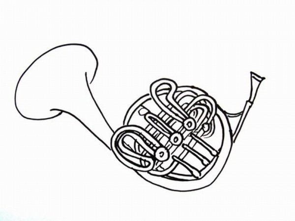 Simple strokes of French horn