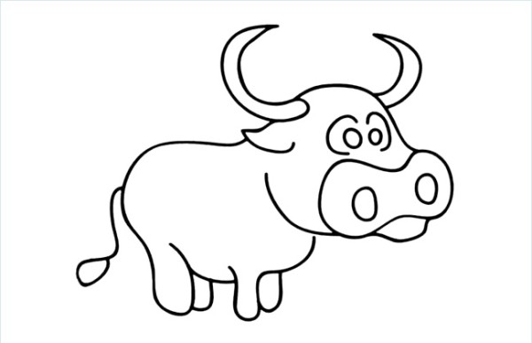 Big buffalo simple strokes picture