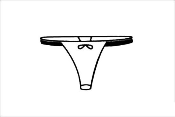 Simple drawing of thong