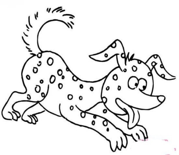 Dalmatian simple drawing picture