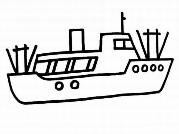 Simple drawing of boat, simple drawing of ship