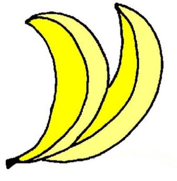 Colorful banana simple strokes