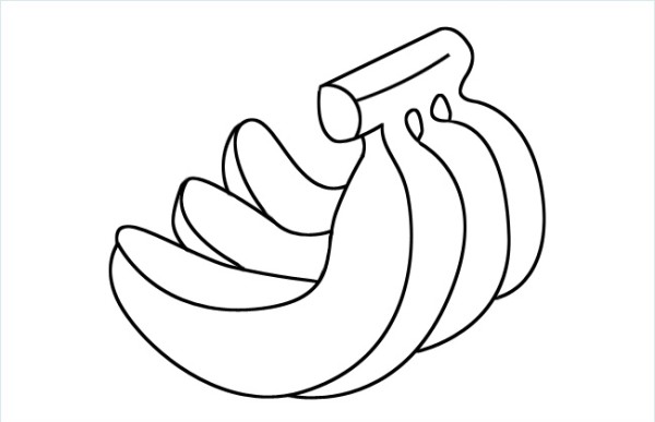 Pictures of simple strokes of bananas