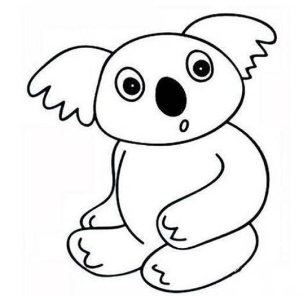 Childrens cute koala simple drawing picture