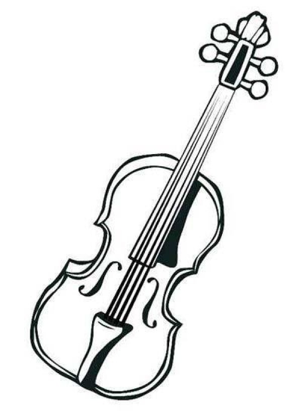 Complete picture of violin simple strokes