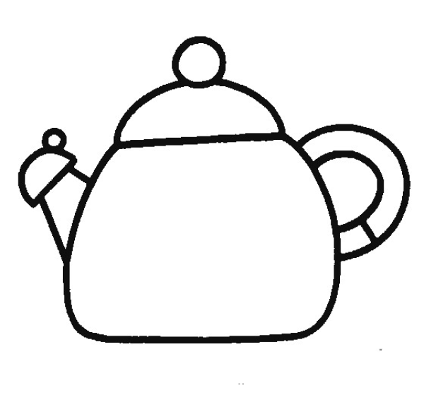 Simple strokes of hot water kettle