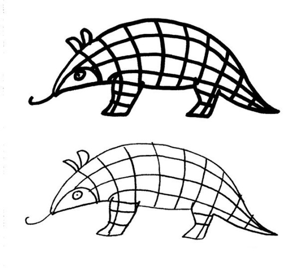 Pangolin simple strokes picture