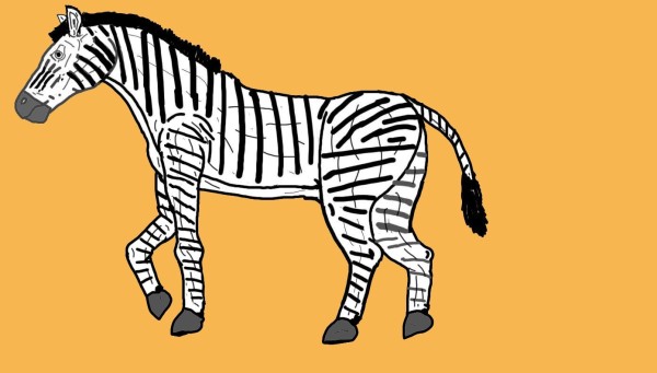 Zebra simple strokes picture