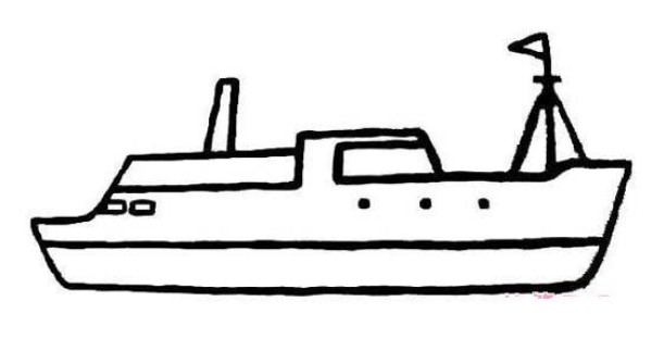 A complete collection of pictures of primary school students' simple drawings about cruise ships