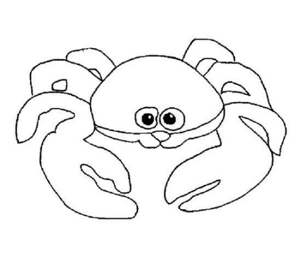 Simple drawing of crab with large pincers