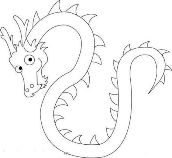 Simple drawing pictures of dragons