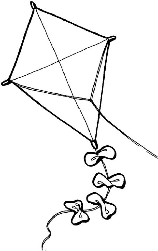 Kite simple drawing