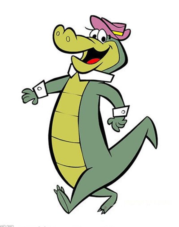 Mr. Crocodile simple drawing coloring