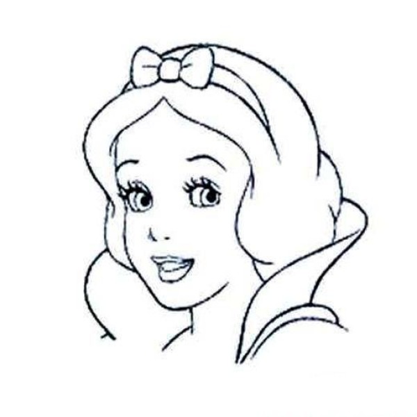 Childrens simple drawing picture of Snow Whites avatar