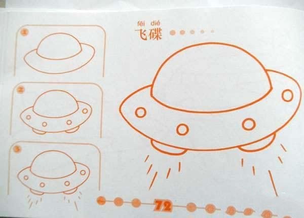 Simple drawing tutorial of ufo: How to draw ufo