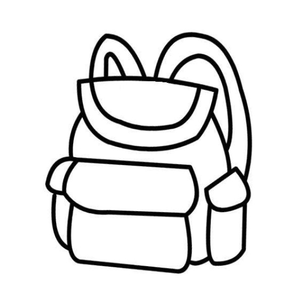 Student schoolbag simple strokes