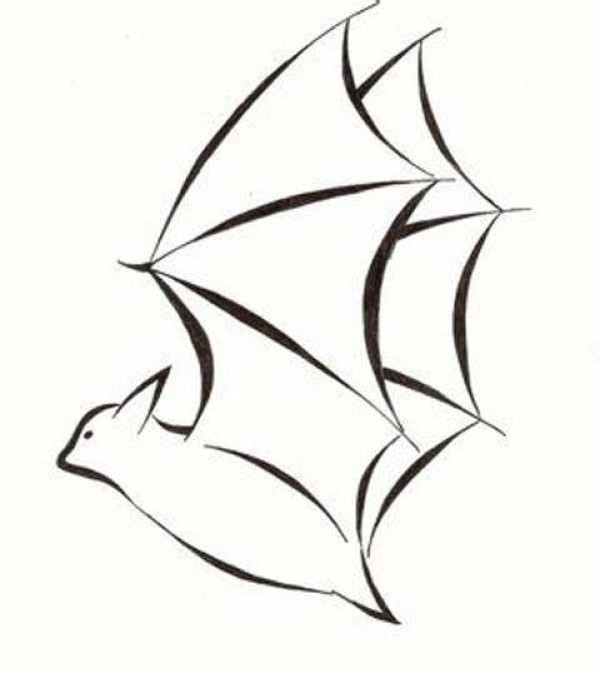 Bat side simple drawing picture