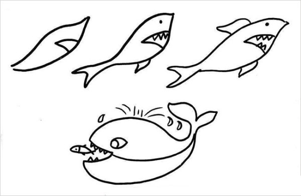 Shark simple strokes