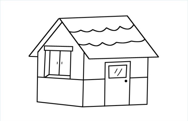 Simple small house drawing pictures