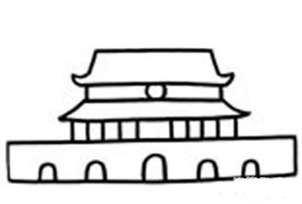 Tiananmen simple drawing pictures