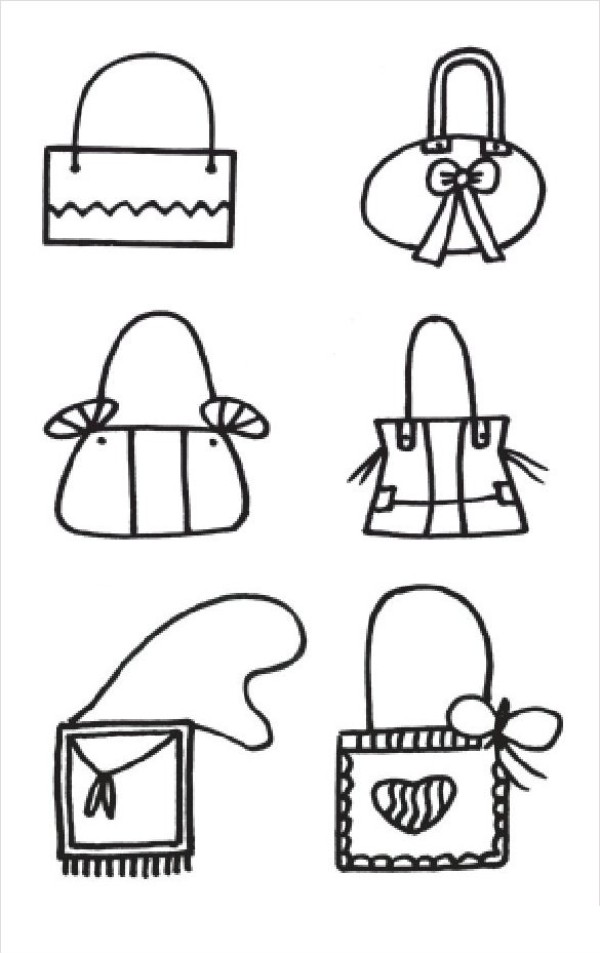 Simple drawing of womens bag