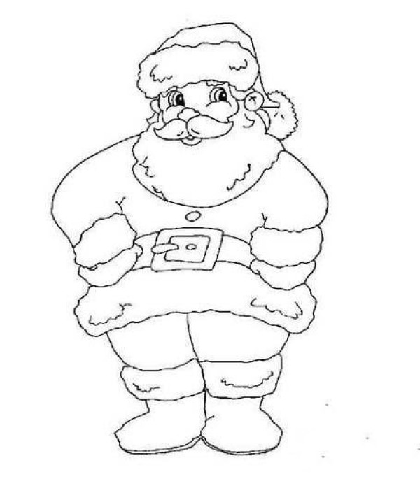 Cartoon Santa Claus simple drawing