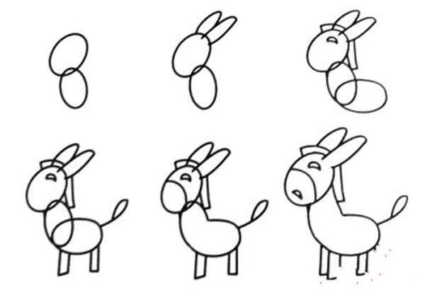 How to draw a donkey step by step: How to draw a donkey