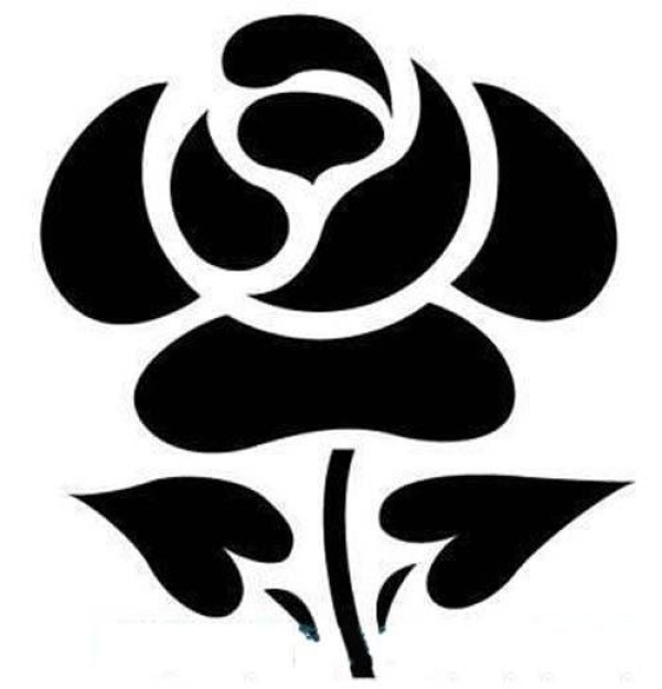 Rose simple strokes vector illustration