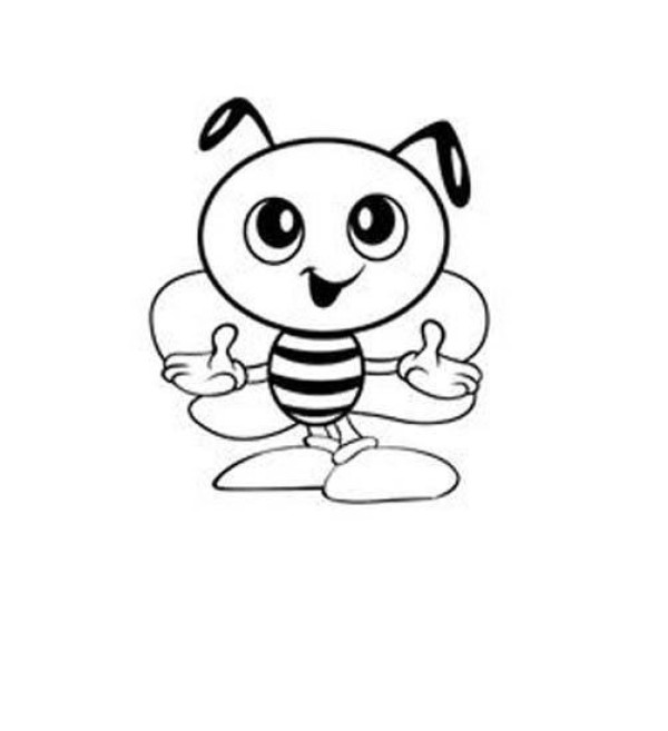 Cartoon Bee Simple Drawing