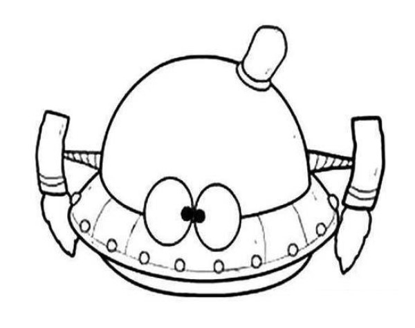 A complete picture collection of simple drawings of cartoon flying saucers for children