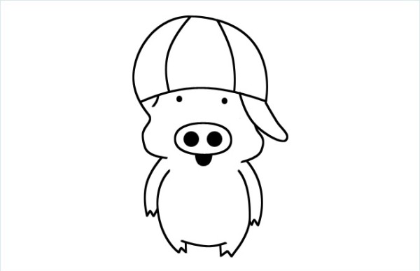 Piglet McDull simple drawing picture