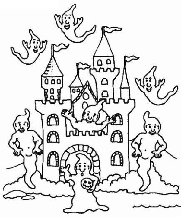 Fairy tale castle simple strokes