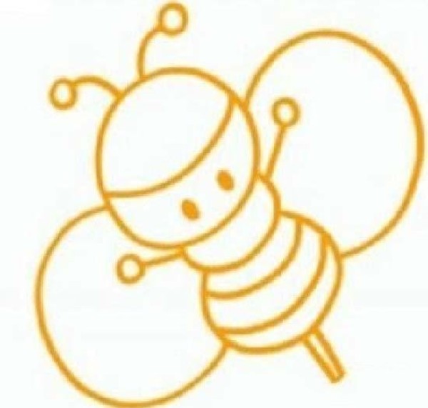 Kindergarten bee simple strokes