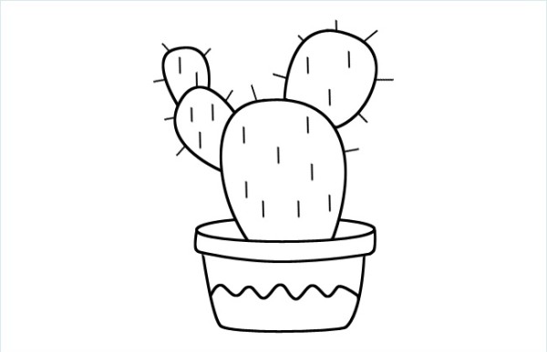 Cactus simple strokes picture