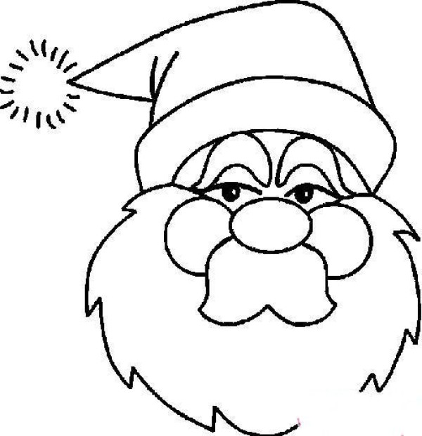 Childrens simple drawing of Santa Claus avatar