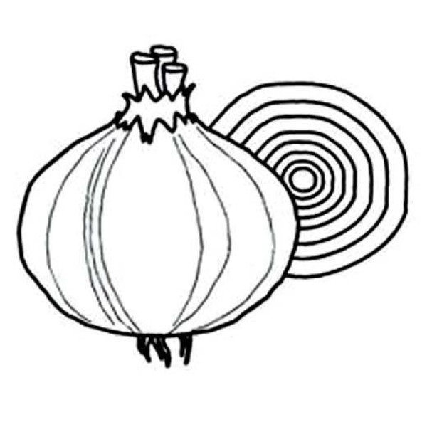 Simple picture of cut onion