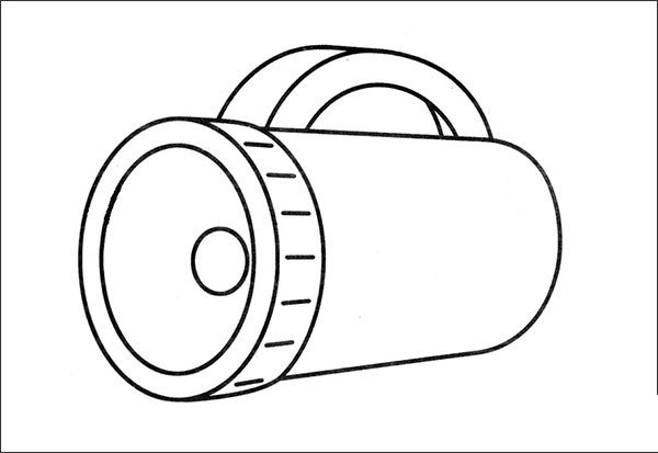 Simple strokes of bright flashlight