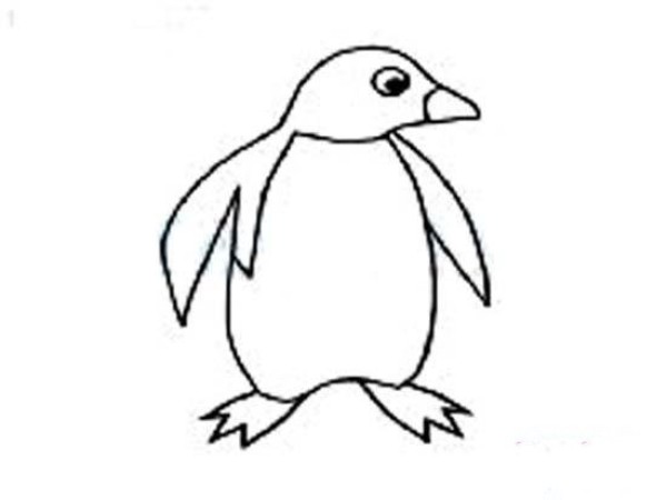 Antarctic penguin simple strokes picture