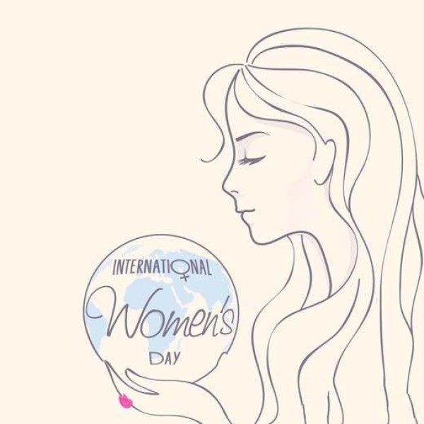 Womens Day simple drawing pictures: beautiful mother