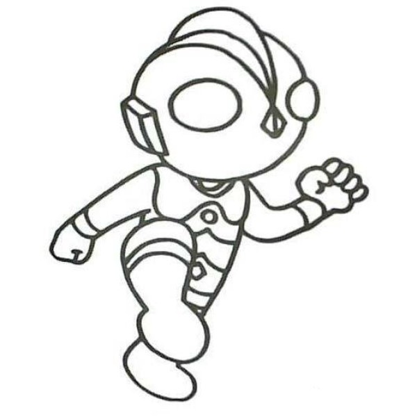 Childrens simple drawing pictures of Ultraman