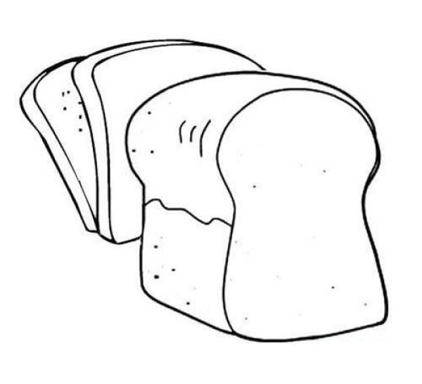 Toast Bread Simple Drawing Picture