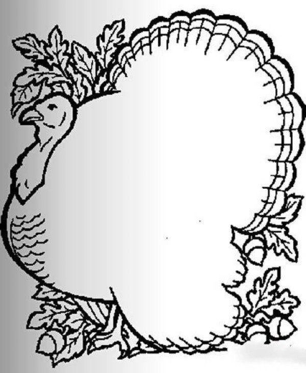 Thanksgiving Turkey Simple Drawing Picture